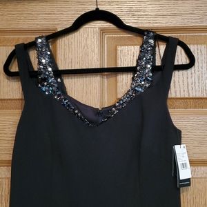 Hi-low Black Evening Gown